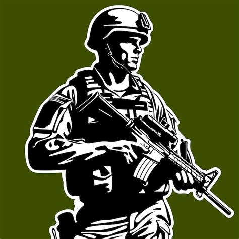 Premium Vector | Monochrome military art