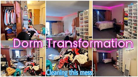 Dorm Transformation Cleaning My Messy Room Umass Lowell Icc Youtube