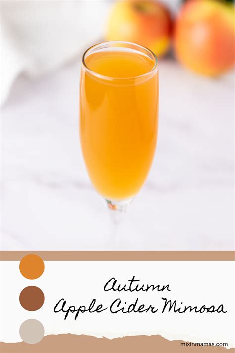 Autumn Apple Cider Mimosas - Mixin Mamas