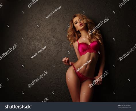 Sexy Blonde Girl Full Lips Posing Stock Photo 345429023 Shutterstock