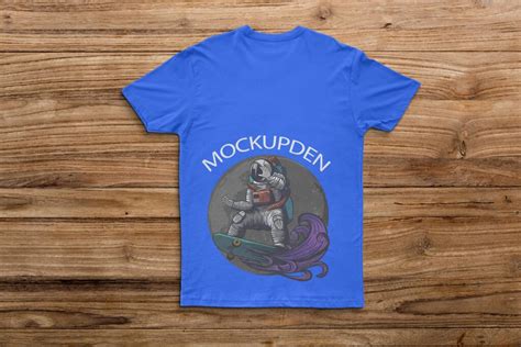 Free Navy Blue T Shirt Mockup PSD Template - Mockup Den