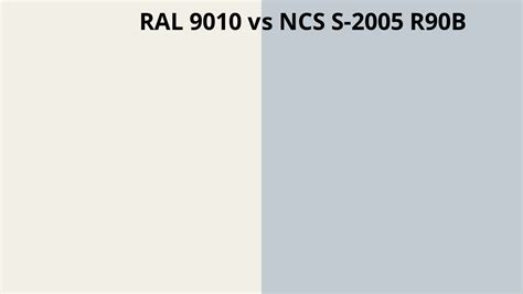 Ral 9010 Vs Ncs S 2005 R90b Ral Colour Chart Uk