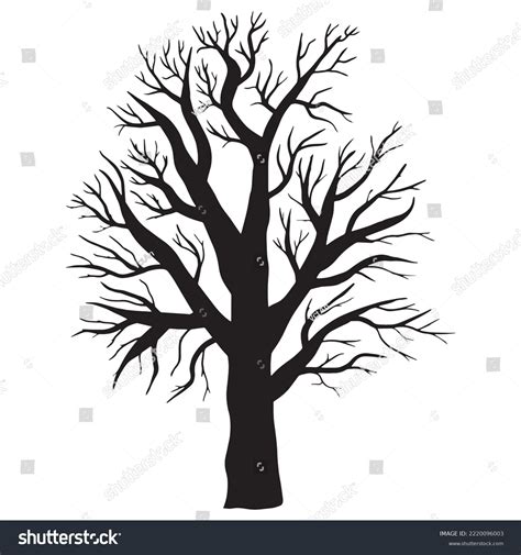 Naked Tree Silhouettes Hand Drawn Vector Stock Vector Royalty Free 2220096003 Shutterstock