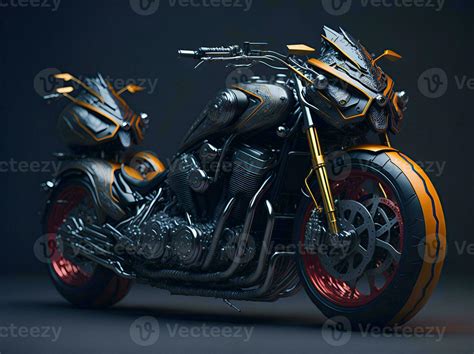 Conceptual design of A custom motorcycle isolated on various background ...