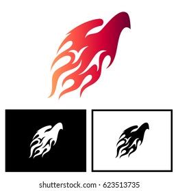 Fire Eagle Logo Eagle Head Fire Stock Vector Royalty Free 623513735