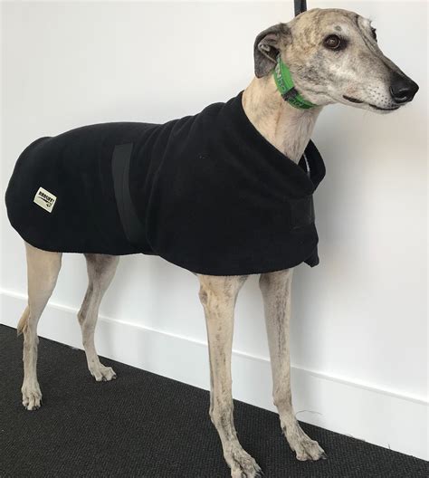 Classic Black Greyhound Dog Coat In Heavy Weight Polar Fleece Etsy