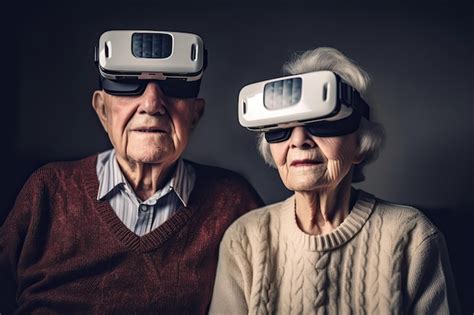 Una Pareja De Ancianos Disfruta De La Realidad Virtual A Trav S De Sus