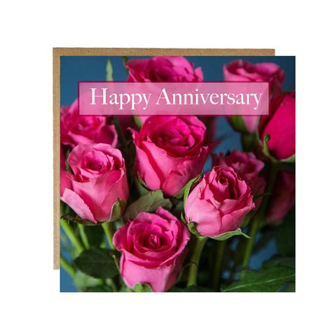 Happy Anniversary Card Red Roses Card Flower Anniversary - Etsy