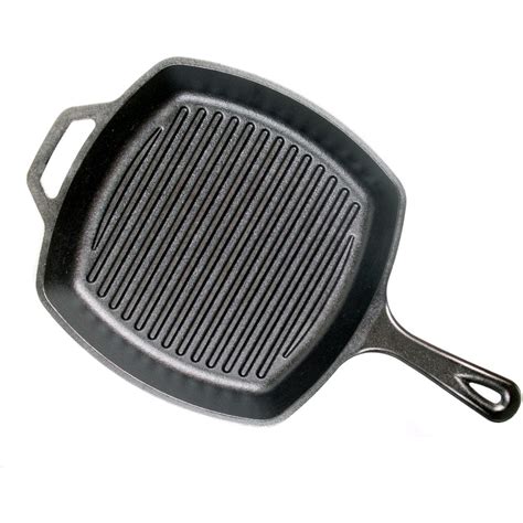 Lodge 105 Inch Square Seasoned Cast Iron Grill Pan L8sgp3 Bbqguys