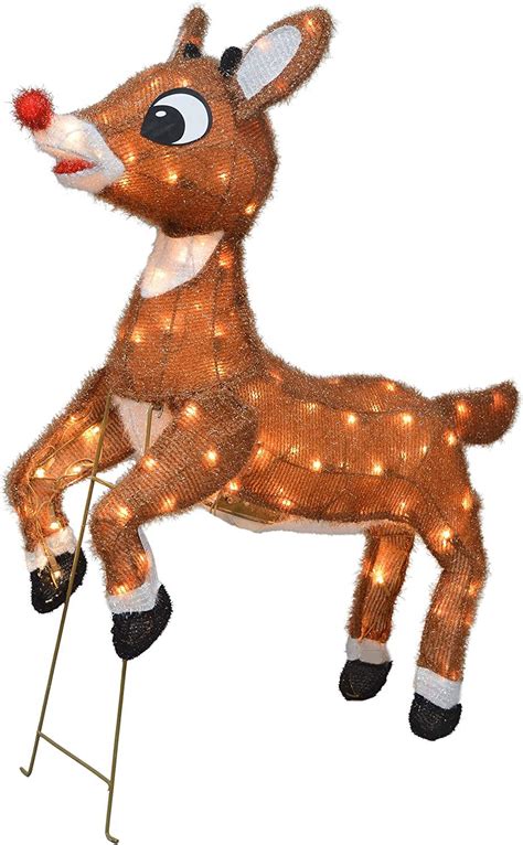 Lighted D Animated Rudolph The Red Nosed Reindeer Outdoor