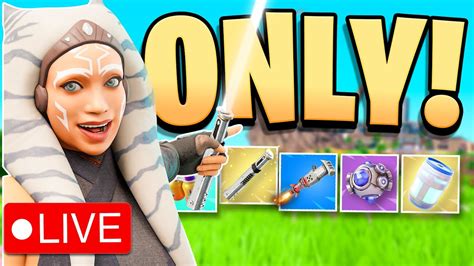 Live Fortnite Lightsaber Only Challenge In Chapter Season Of