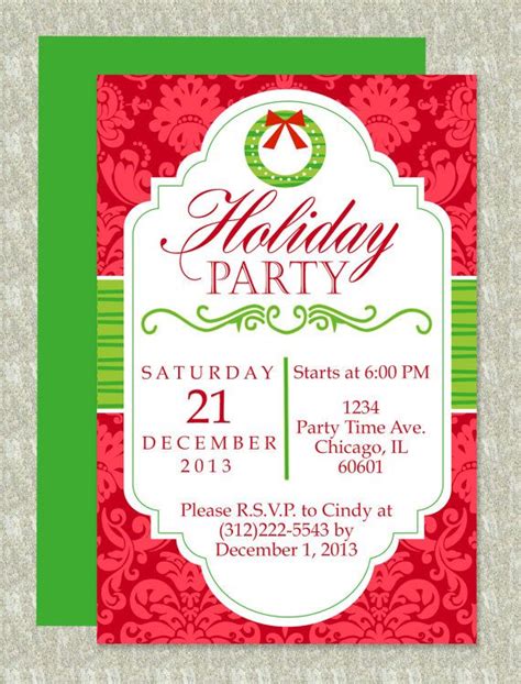 Christmas Party Microsoft Word Invitation Template Christmas Party