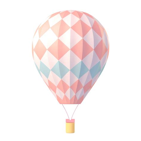 AI Generative D Hot Air Balloon Pastel PNG