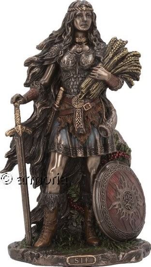 Vente Figurine Déesse Nordique Sif Aspect Bronze Marque Veronese