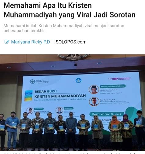 Jhon Sitorus On Twitter Menarik Menyimak Istilah KRISTEN MUHAMMADIYAH