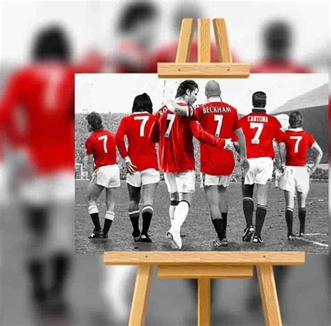 Manchester United Number 7s Canvas Design Etsy Uk