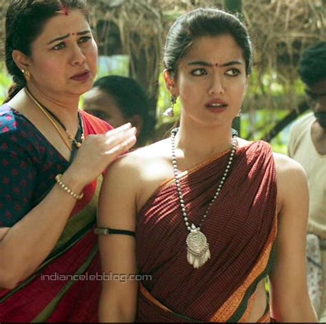 Rashmika Mandanna Tollywood SNMCS Hot Saree Hd Caps Indiancelebblog