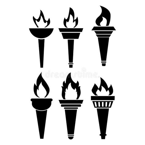 Icono De La Antorcha Sobre Fondo Blanco. Logotipo De Antorcha. Símbolo