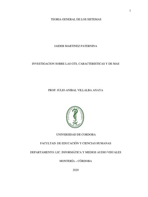 Teoria General De Los Sistemas Pdf Pdf Sistema Teoría De Sistemas