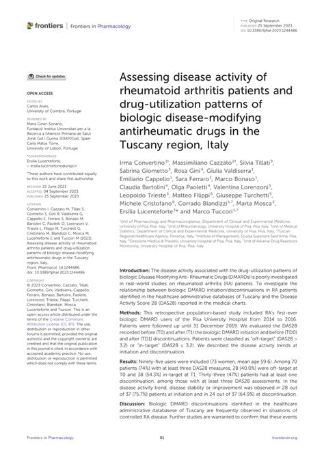 PDF Assessing Disease Activity Of Rheumatoid Arthritis Patients And