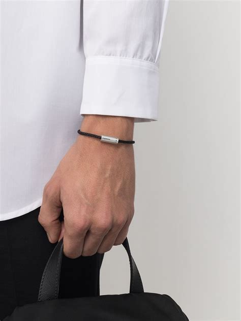 Le Gramme G Nato Cable Polished Silver Bracelet Farfetch