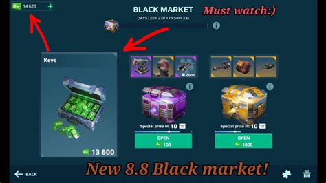 War Robots K Black Market Keys Opening New Updated Black Market