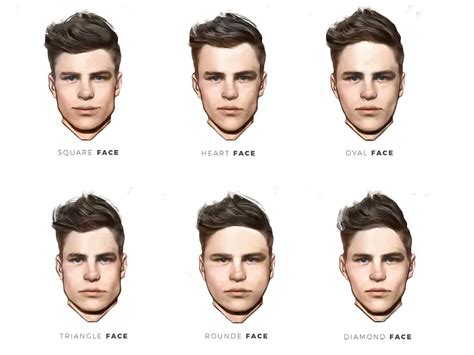 face shape chart men interactive chart tools