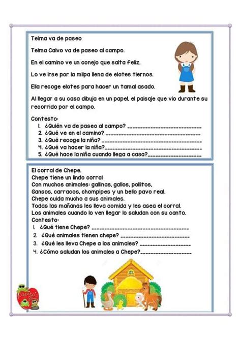 Lecturas Comprensivas Cortas Para Niños 3 Imagenes Educativas