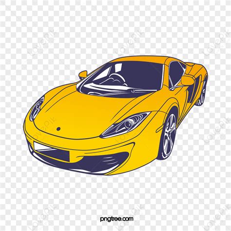 Realistic Yellow S Car ,cool,vehicle,outline PNG Hd Transparent Image ...