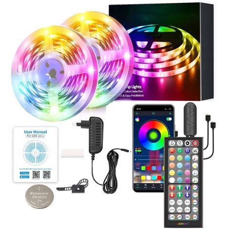 Taśma LED 30m RGB 5050 Aplikacja Na Telefon Bluetooth Pilot Zasilacz