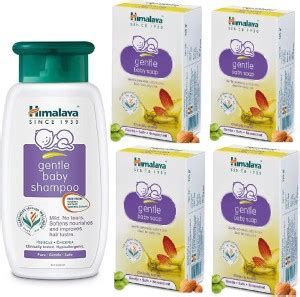 HIMALAYA Gentle Baby Shampoo 100ml 4 Pcs Gentle Baby Soap 125g Combo