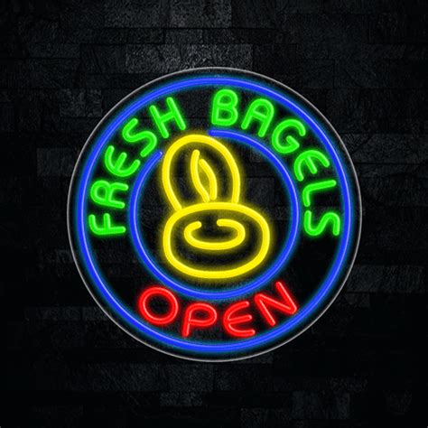 Fresh Bagels Led Neon Sign 26l X 26h 31818