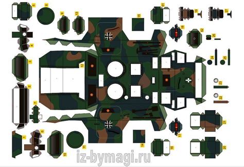 Схемы - развертки деталей | Моделирование, Модели, Танк