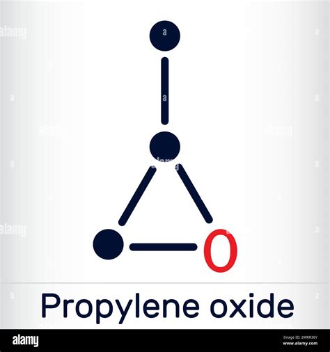 Propylene Oxide Molecule Skeletal Chemical Formula Vector