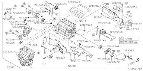 2024 Subaru Forester Premium Base Hvac Heater Mode Door Lever Air