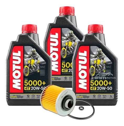 Kit 3 Lts Óleo Motul 5000 20w50 Filtro Óleo Xt 600 Xt 660r