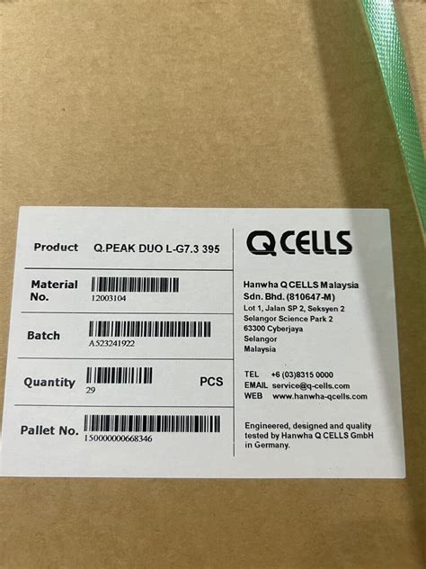 Q CELLS 395W MONO SOLAR PANEL Q PEAK DUO L G5 2 395 EBay