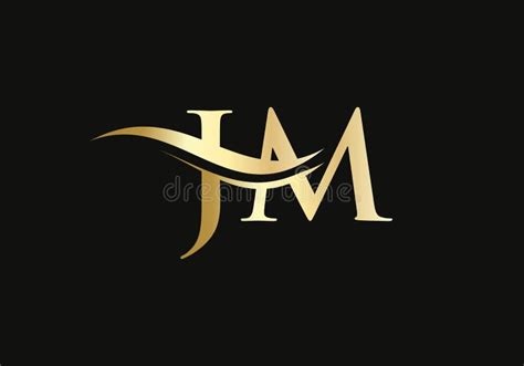 Premium Letter Jm Logo Design With Water Wave Concept Jm Letter Logo