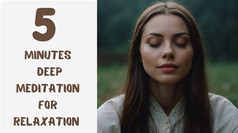 5 Minutes Deep Meditation For Relaxation Quick And Effective Youtube