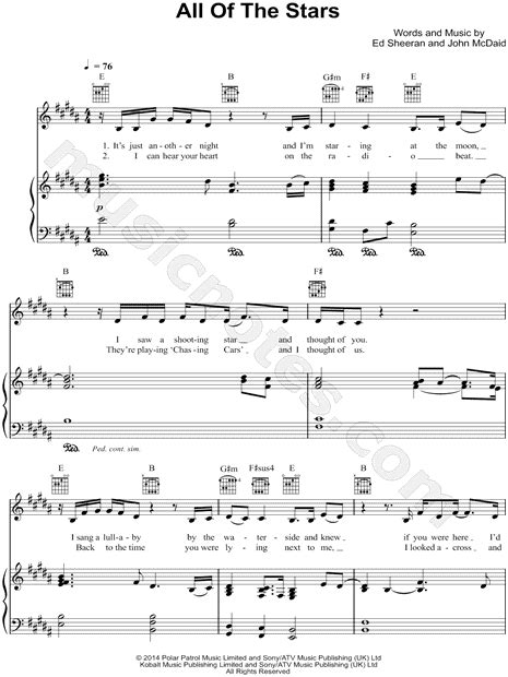 All Of The Stars Ed Sheeran Chords