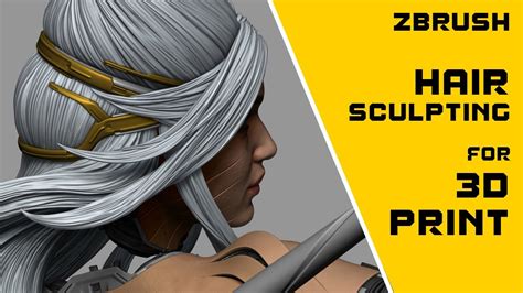 Hair Sculpting For 3d Print Zbrush Tutorial Youtube