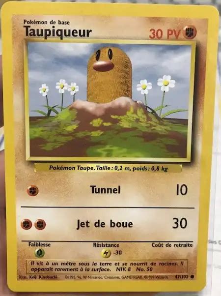 Taupiqueur Set De Base Carte Pokemon