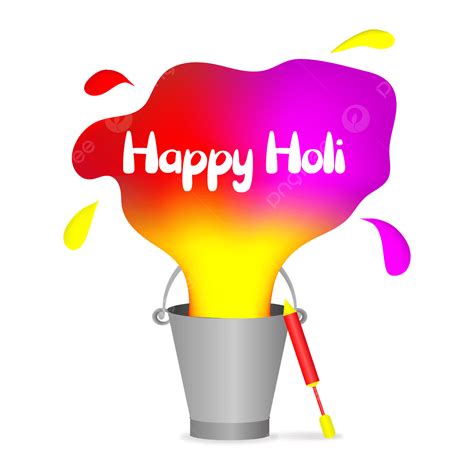 Happy Holi Color Vector Art PNG Happy Holi Color Bucket Vector Png