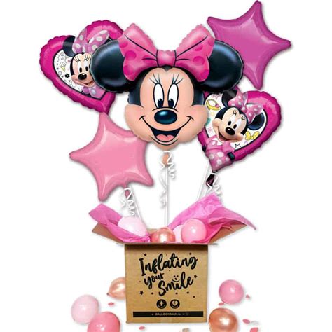 Pink Disney Minnie Mouse Head Balloon Delivery Balloon In A Box