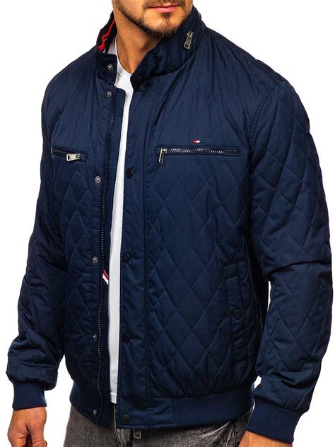 Chaqueta Acolchada De Entretiempo Bomber Para Hombre Azul Oscuro Bolf 2054