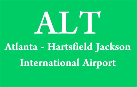 Atlanta Hartsfield Jackson International Airport Code Abbreviation