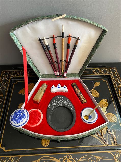 Vintage Chinese Calligraphy Kit. - Etsy