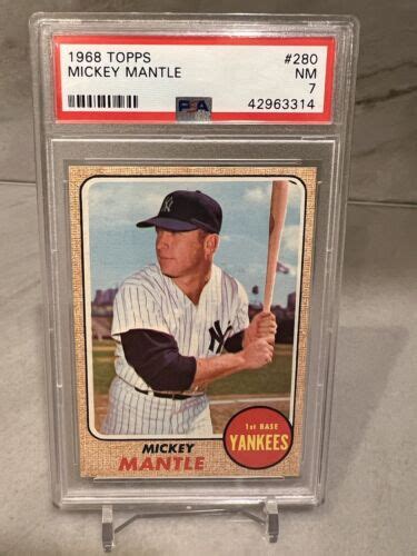 Topps Mickey Mantle New York Yankees Hof Psa Ebay