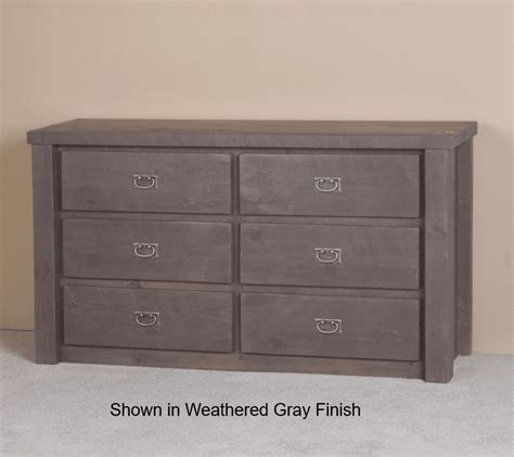 Viking Timberwood Barnwood Dresser 6 Drawer