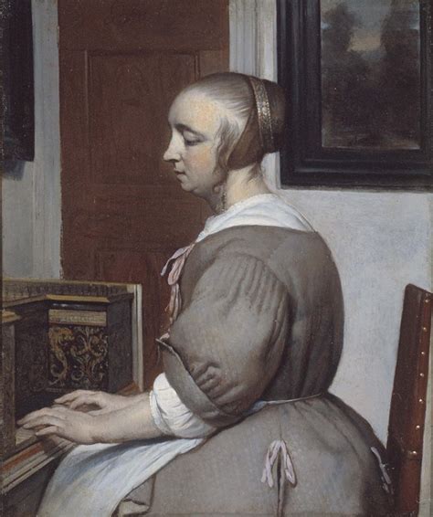 Femme Au Virginal By Gabriel Metsu Artvee